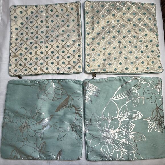 Pier 1 Imports 4 Piece Set 18”x18” Reversible Pillow Covers - Picture 1 of 7